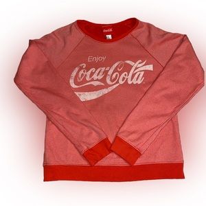 Coca Cola Coke Enjoy Coke Red Vintage Wash Women Sweater Medium M
